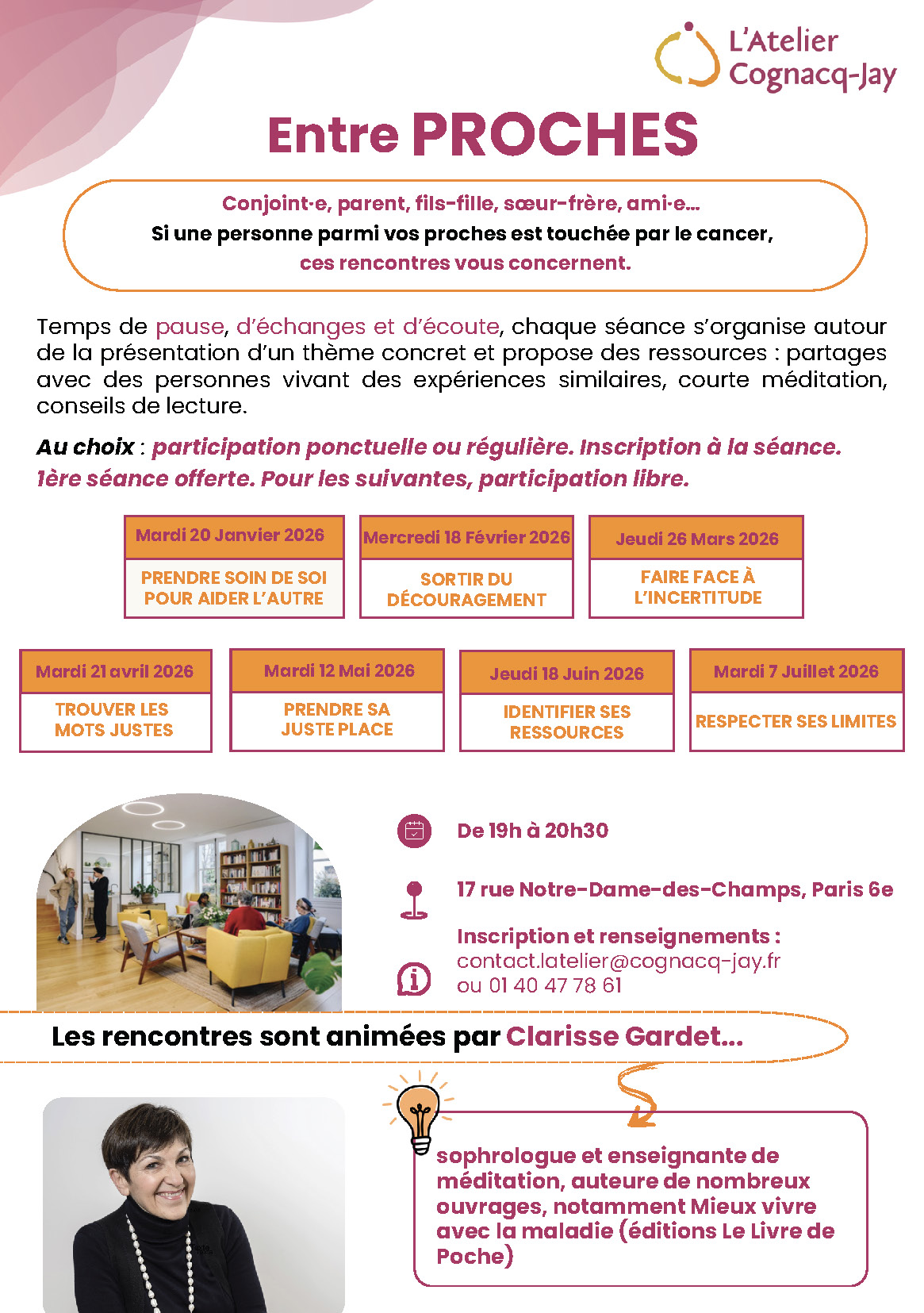 Programme des rencontres Entre proches