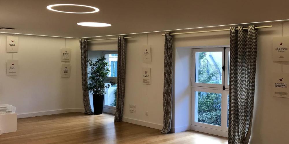 La salle d'exposition à L'Atelier.